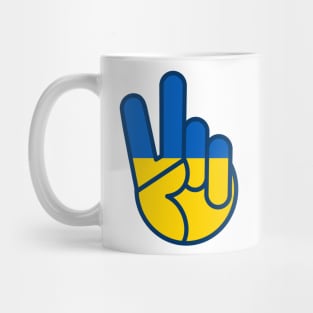 OldSalt Ukraine Flag Peace Sign Mug